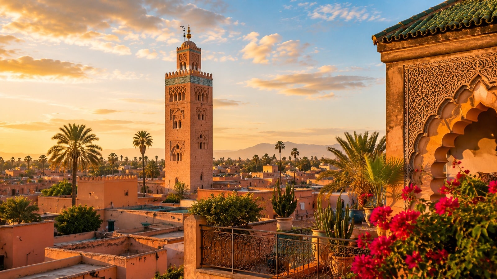 Marrakesz, Maroko — ilustracja kierunku lub oferty