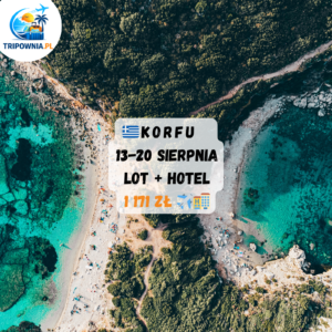🇬🇷 Korfu w sierpniu – 7 dni nad turkusowym morzem od 1 171 zł z Wrocławia