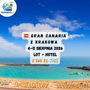 🇪🇸 GRAN CANARIA  📅 4–11 sierpnia 2026  💰 2 259/2 os.