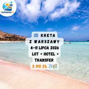 🇬🇷 KRETA ✈ z Warszawy | 4–11 lipca | od 2192 zł/os.