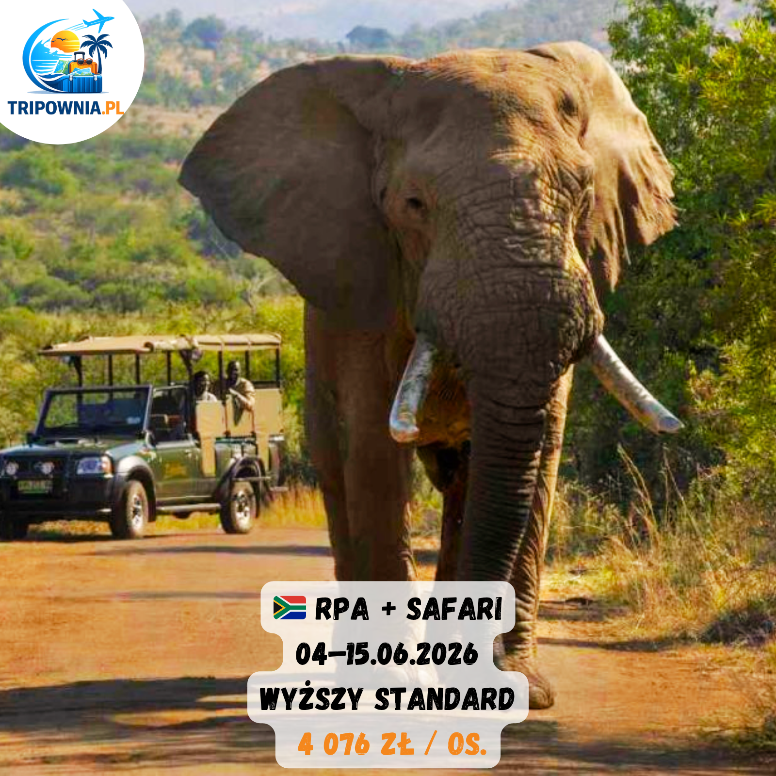 🇿🇦 RPA – Johannesburg + safari | 04–15.06.2026 | od ok. 4 076 zł / os.