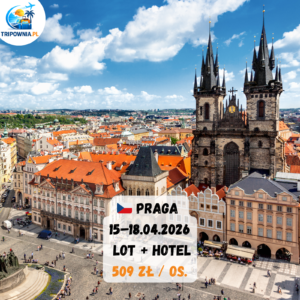🇨🇿 Praga | 15–18.04.2026 | 3 noce | lot + hotel | 509 zł / os.