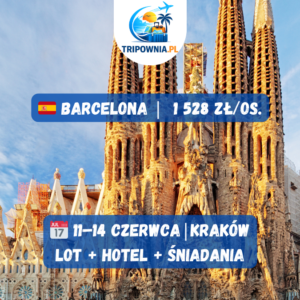 🇪🇸 Barcelona | 11–14.06 | loty + 3 noce ze śniadaniami | Kraków