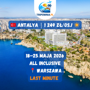 🇹🇷 Antalya z Warszawy za 1 249 zł/os. — tydzień w tureckim słońcu